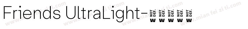 Friends UltraLight字体转换